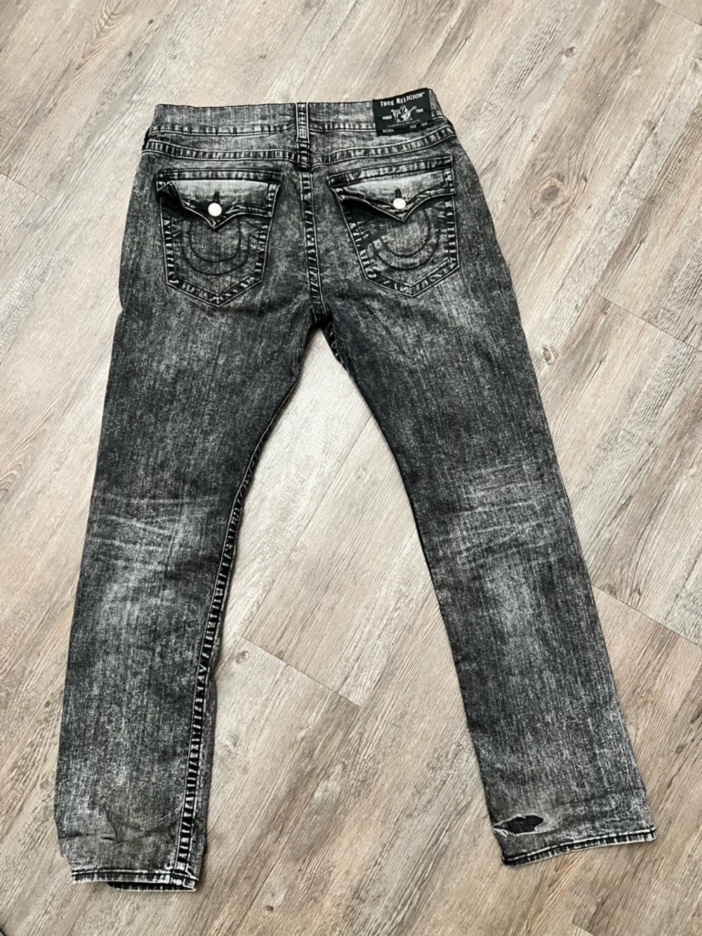 True Religion Black Washed Men's Jeans 36x32